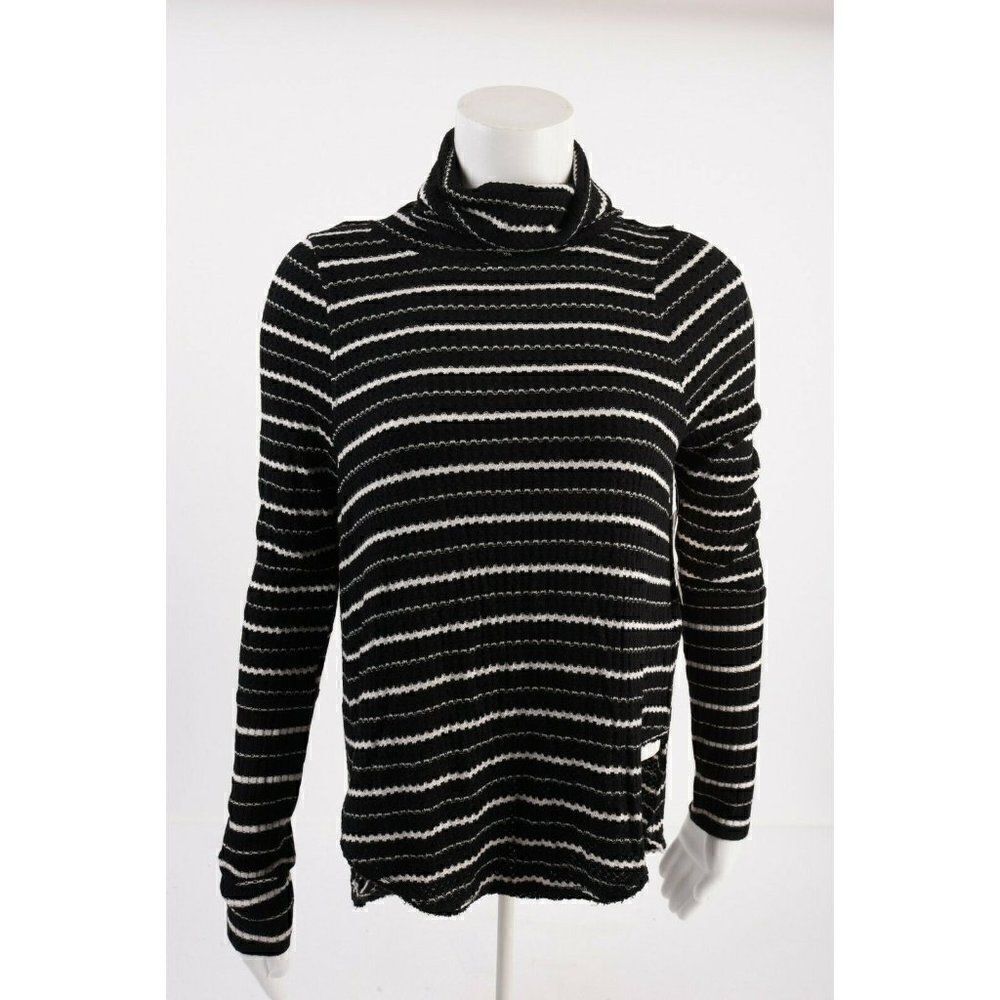 Free People Womens XS Striped Drippy Thermal Knit